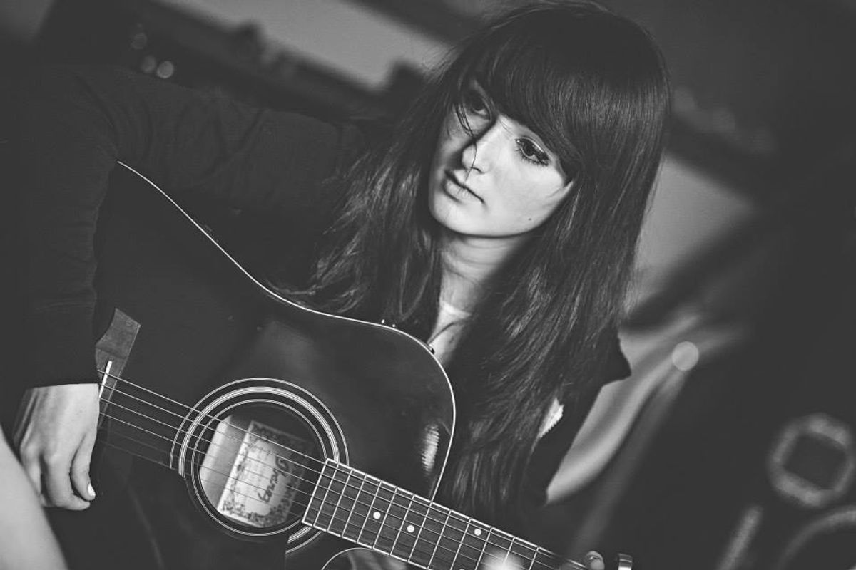 Image of the Southbound stage with a mircophone in the foreground.